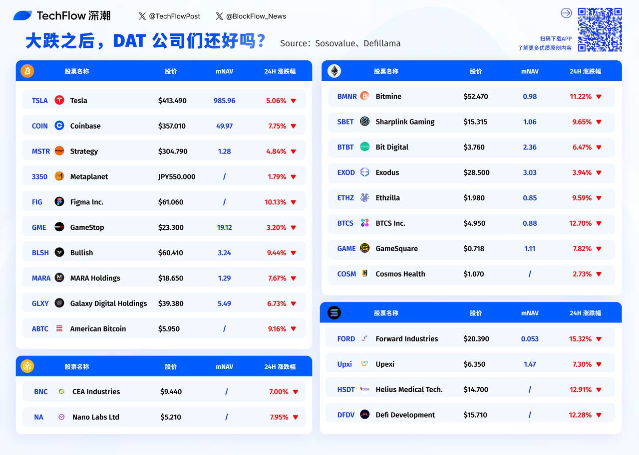 「10.11」加密史诗级清算后，DAT公司们的股票还好吗？