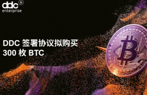 DDC Enterprise签署协议拟购买300枚比特币，创下公司历史最大单笔购买承诺