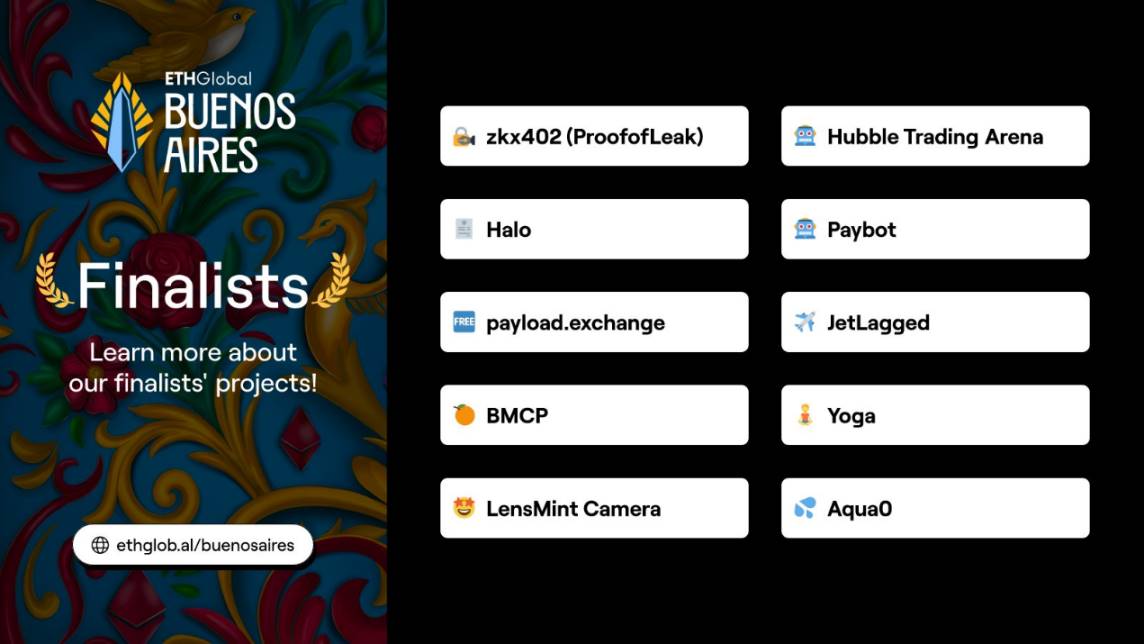 速览ETHGlobal布宜诺斯艾利斯黑客松十大获胜项目