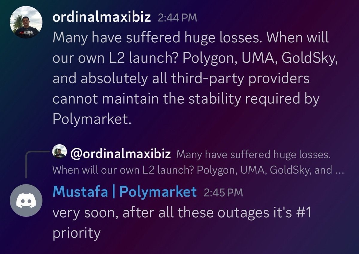 Polymarket宣布自建L2，Polygon的王牌没了？