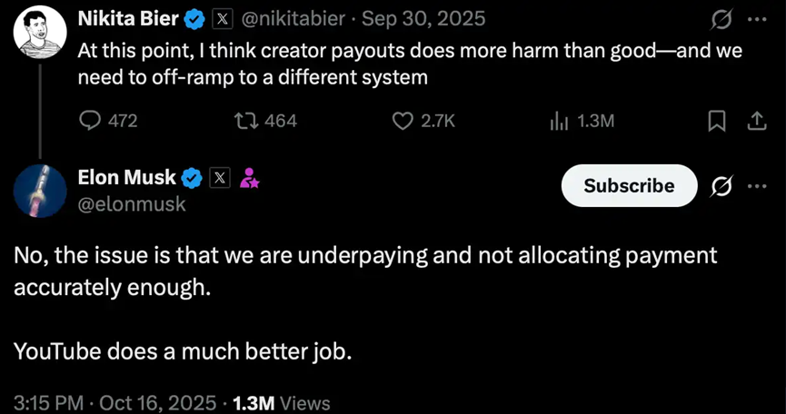 马斯克的百万美金创作悬赏，长内容的复兴与 Everything App 的野心