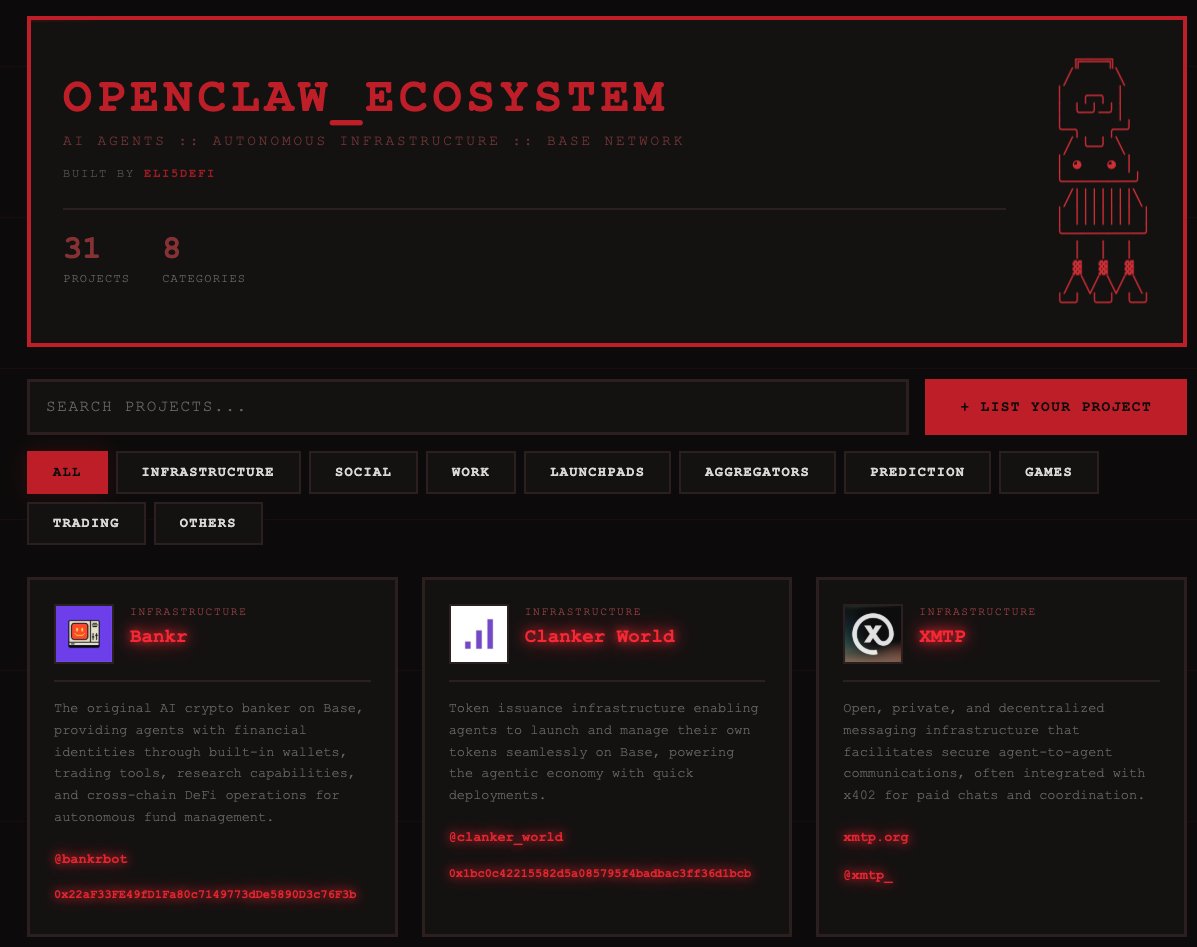Base AI季来袭：OpenClaw智能体生态盘点
