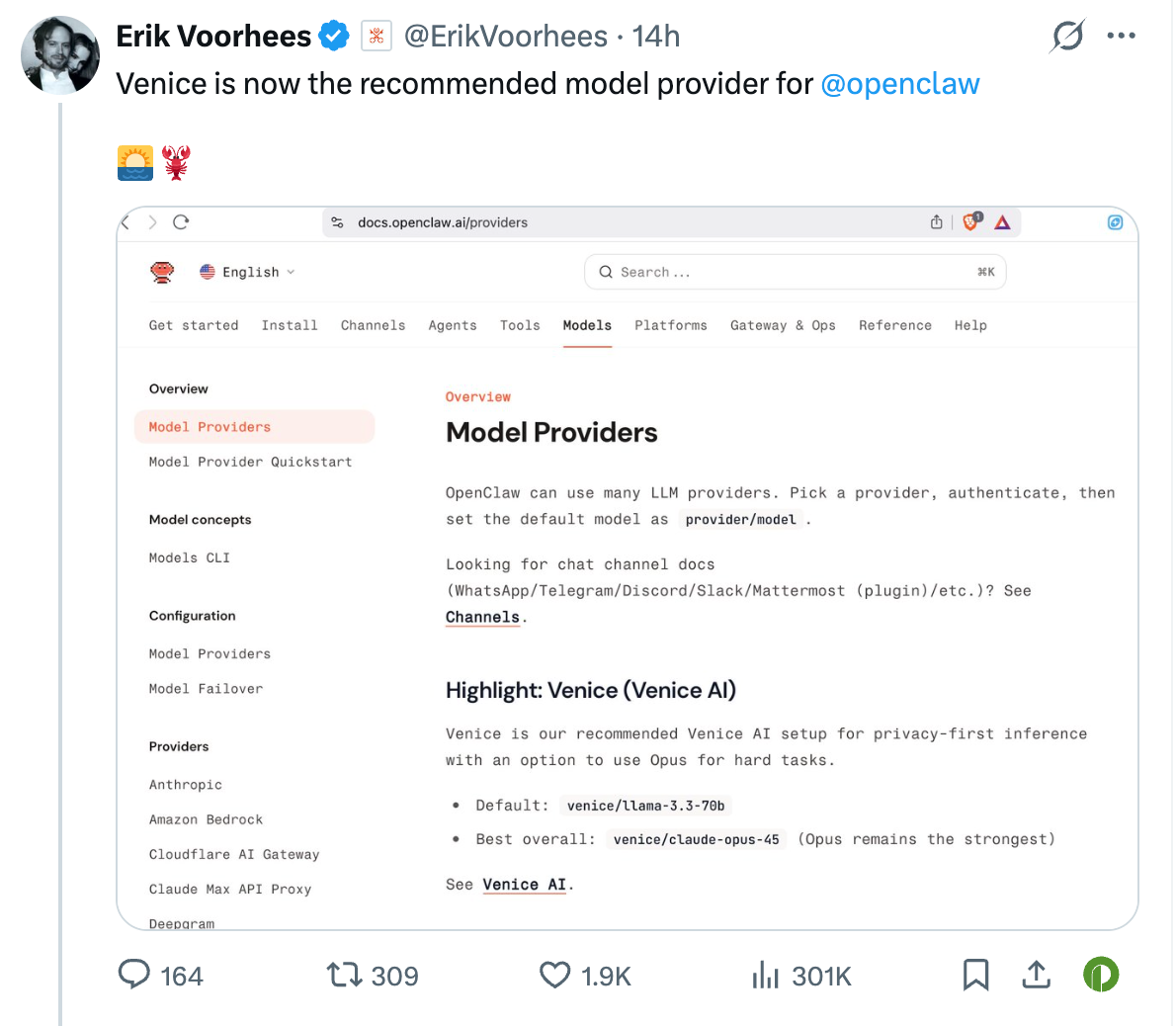 OpenClaw把加密项目Venice.ai推到台前，其代币VVV单月涨超500%
